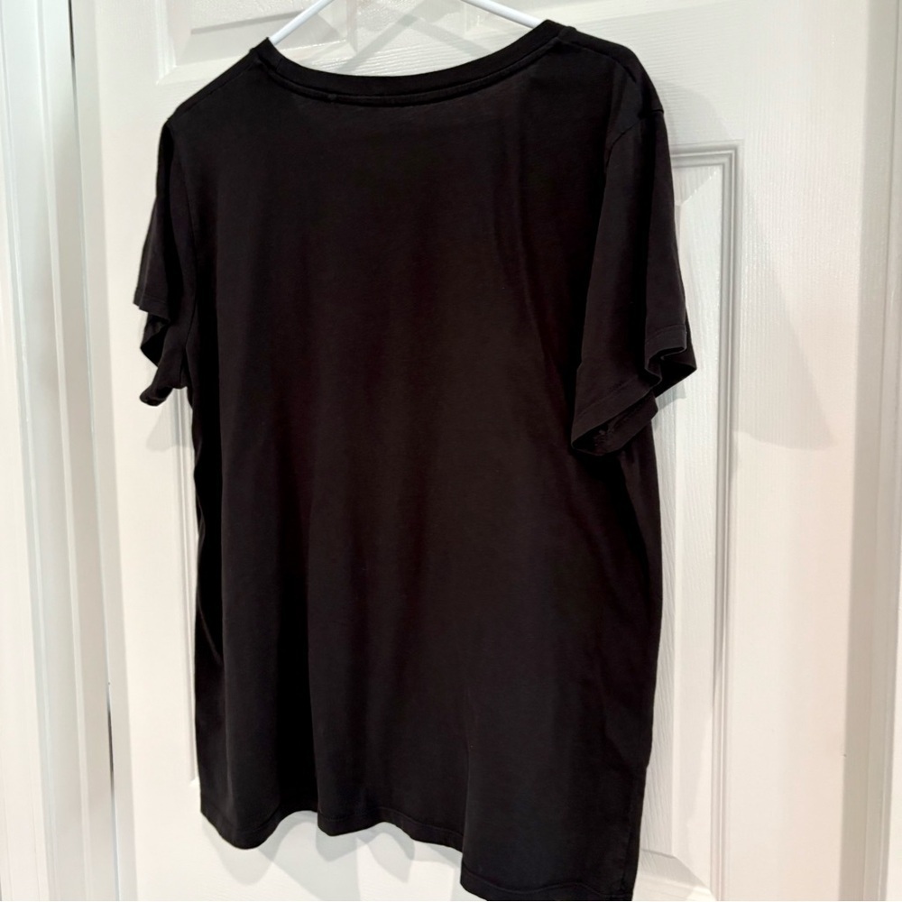 Levi's Black Green Camo Batwing Logo Tee Shirt Women Plus Size 1X Short Sleeve - Picture 7 of 13